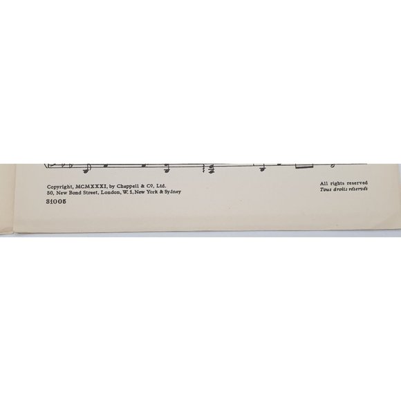 Vintage Sheet Music 1931 Where My Rainbow Ends Voice, Piano Barker Conriche - Picture 4 of 4